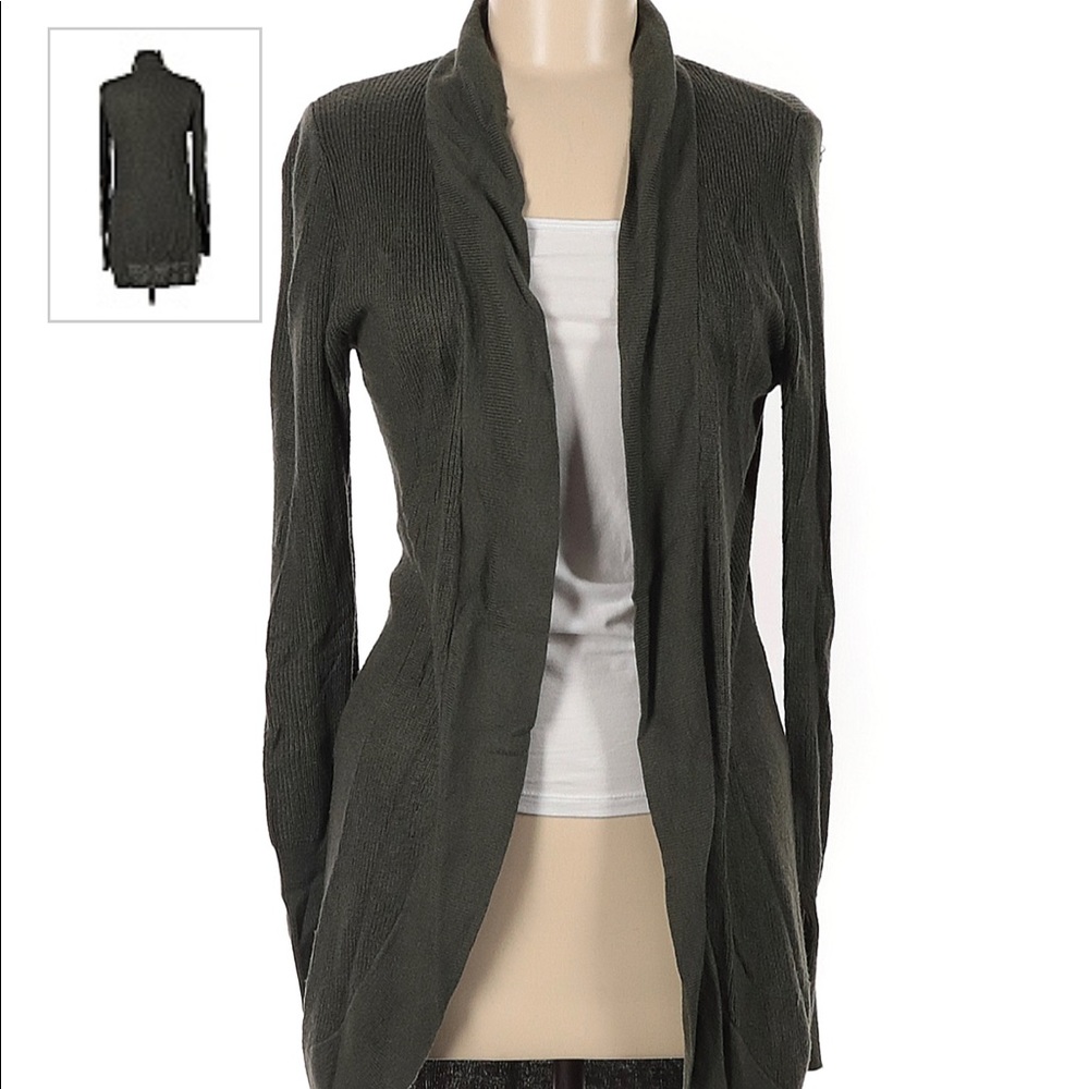 A new day muted green cardigan